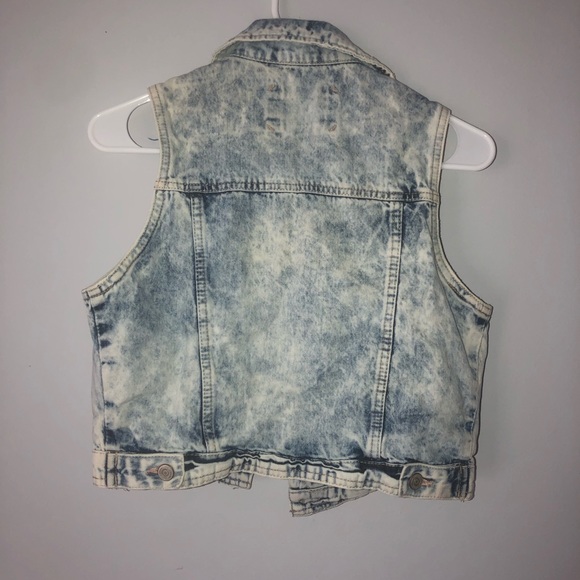 Denim stone washed vest - Picture 2 of 4